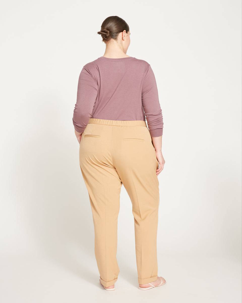 All Day Cuffed Cigarette Pants - Cafe Au Lait Zoom image 4