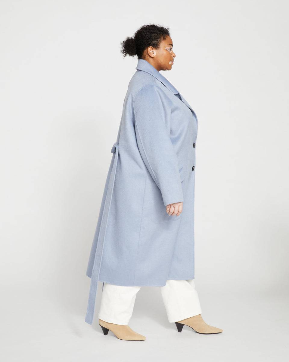 Reversible Double Face Luxe Coat - Frost Blue Zoom image 2