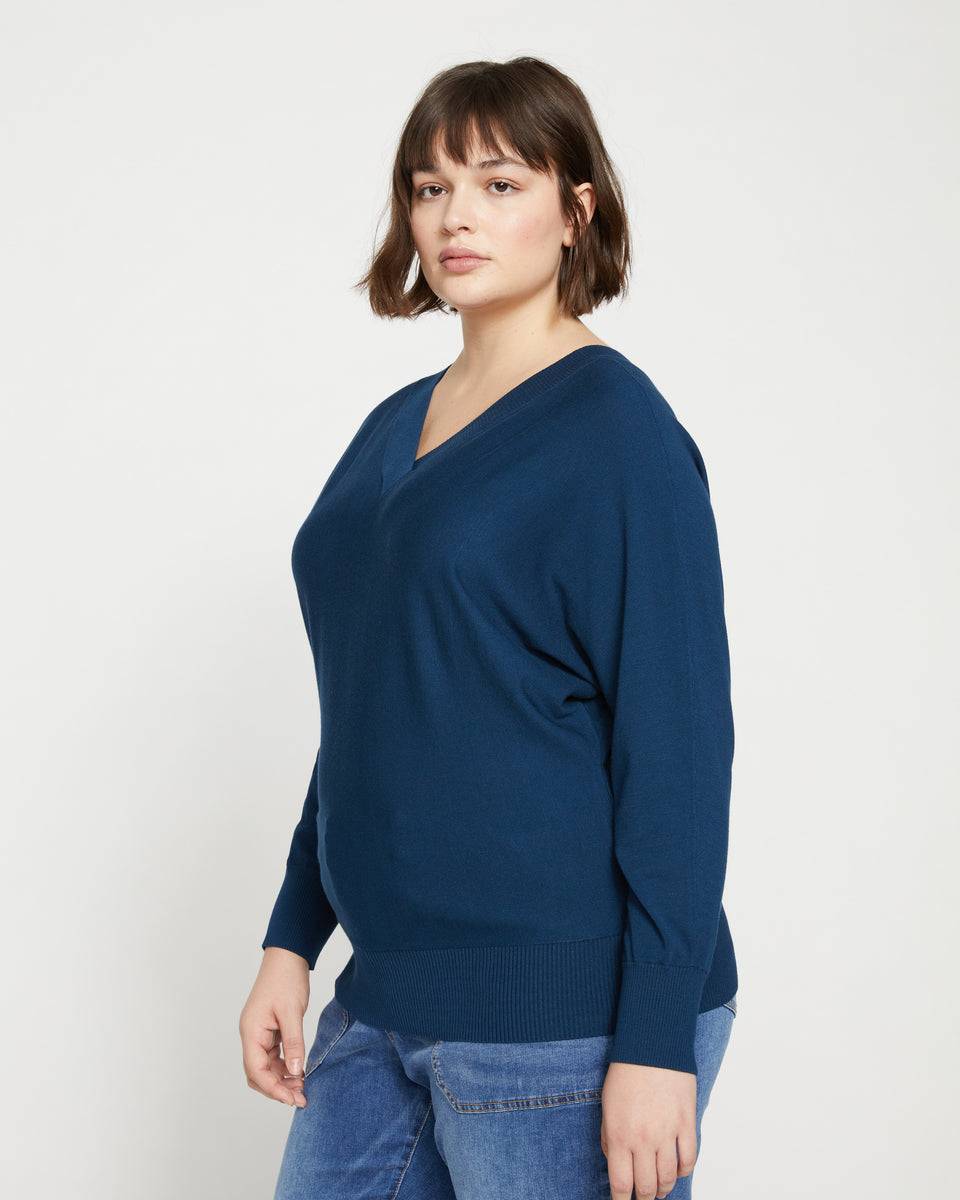 Sweater Blouse - Bleu Scolaire Zoom image 2