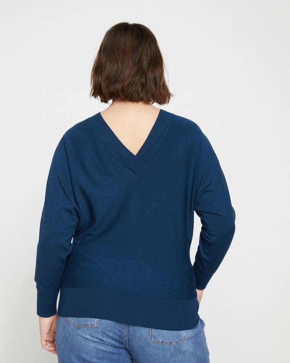 Sweater Blouse - Bleu Scolaire Zoom image 3