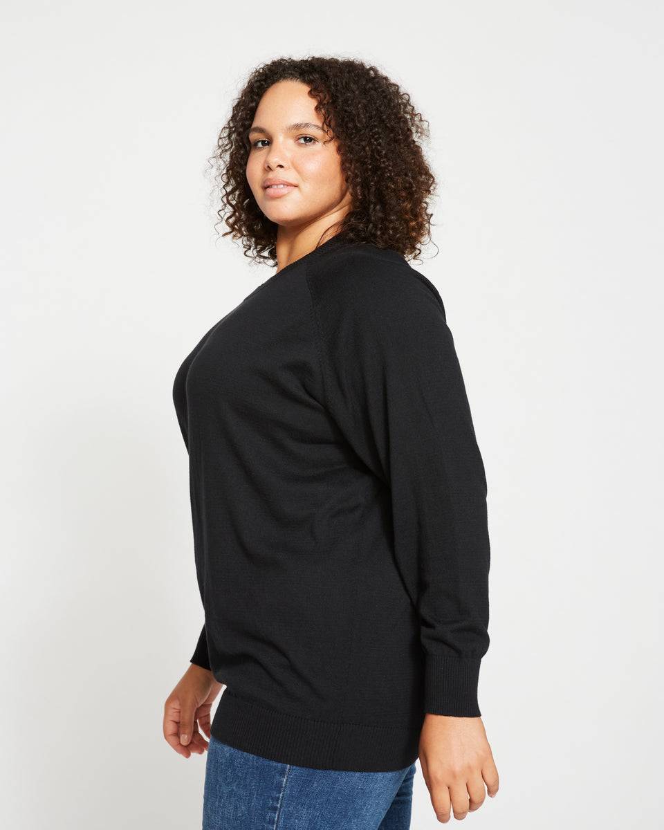Eco Relaxed Core Sweater - Black Zoom image 2