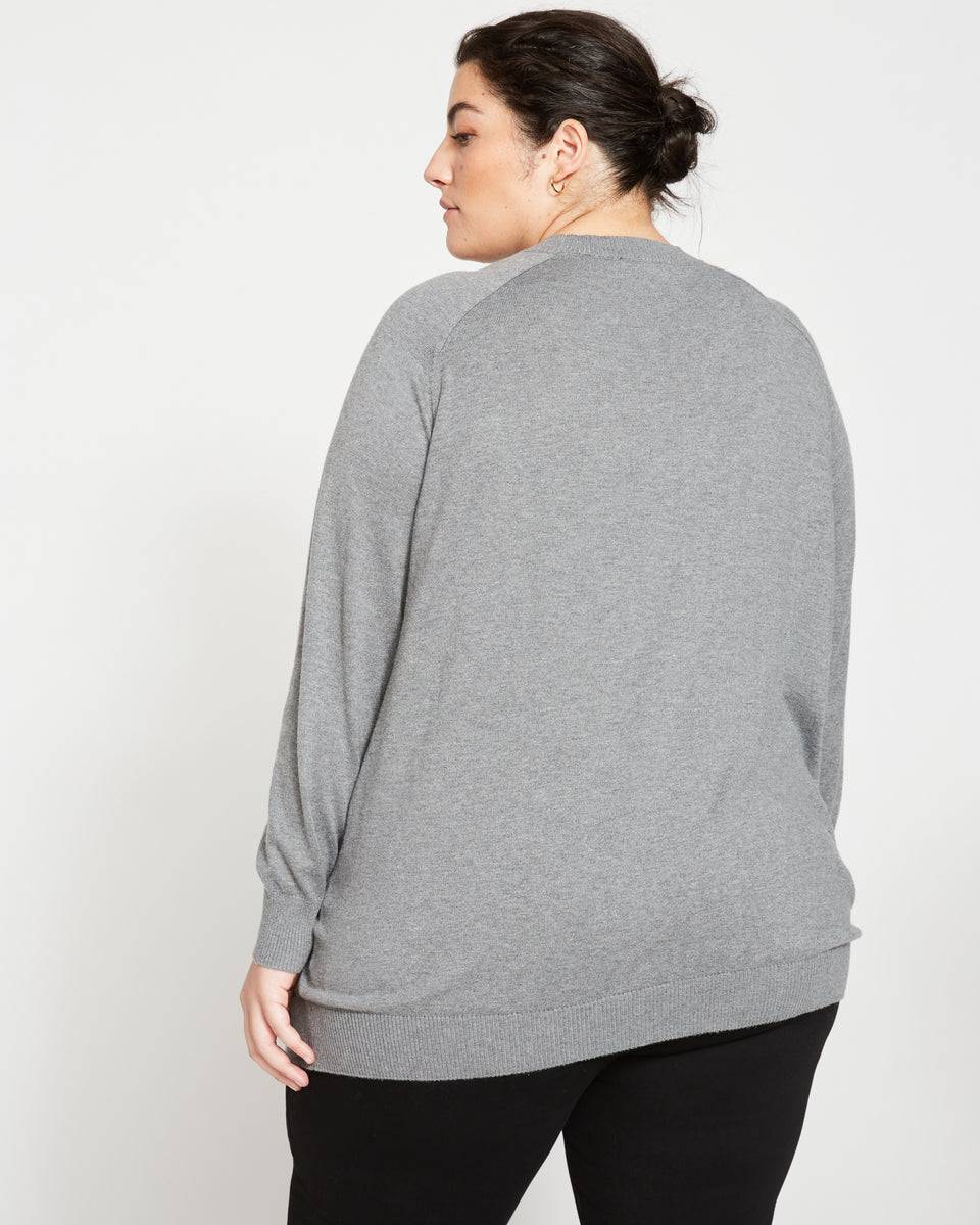 Eco Relaxed Core Sweater - Heather Slate Zoom image 3