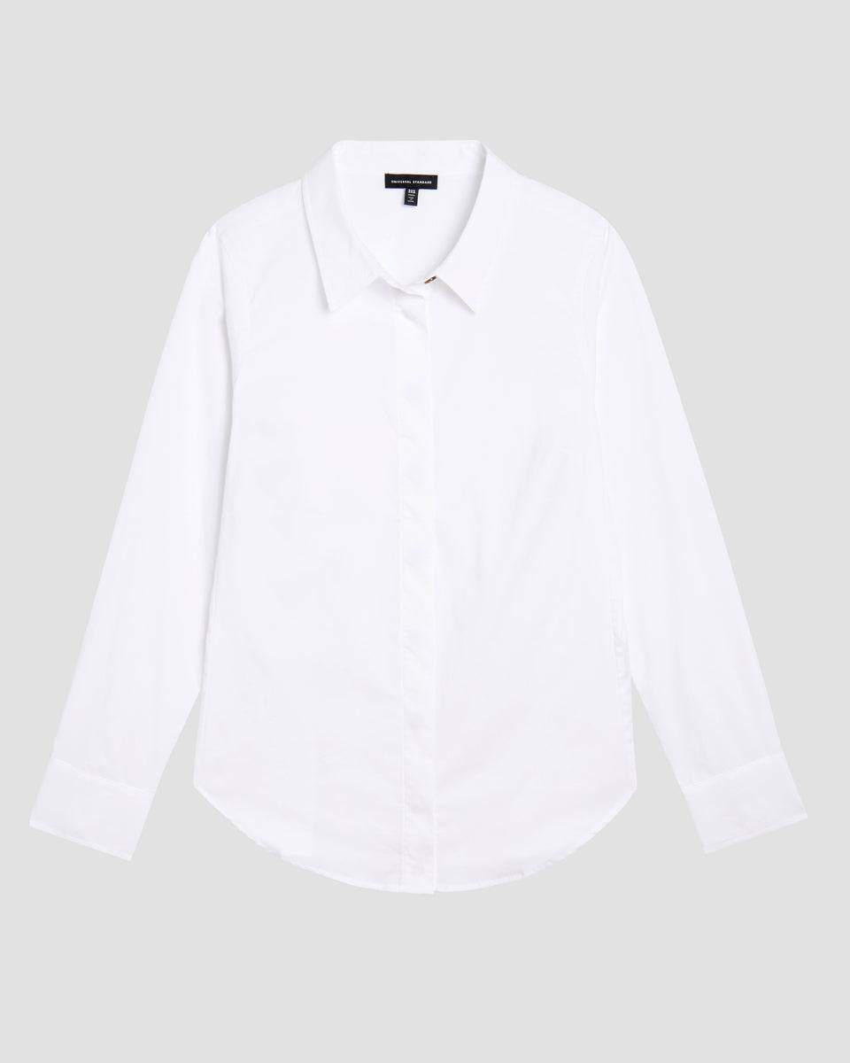 Elbe Stretch Poplin Shirt Classic Fit - White