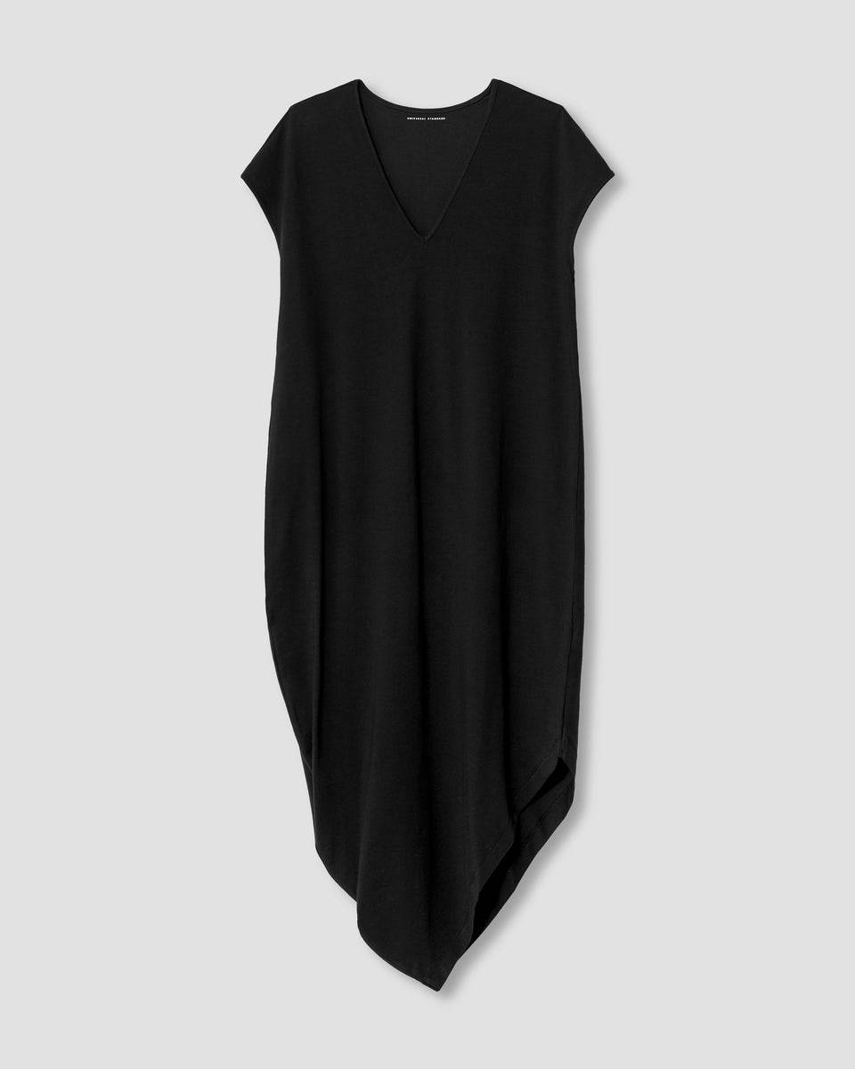 Iconic Geneva V-Neck Dress - Black Zoom image 1