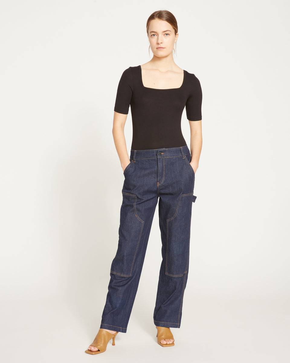 Gwen High Rise Carpenter Jeans - Dark Indigo Zoom image 0