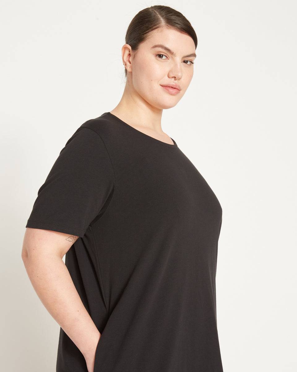 Halie T-Shirt Dress - Black Zoom image 3