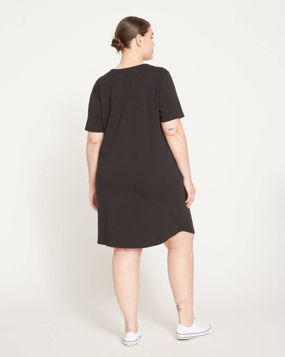 Halie T-Shirt Dress - Black Zoom image 4