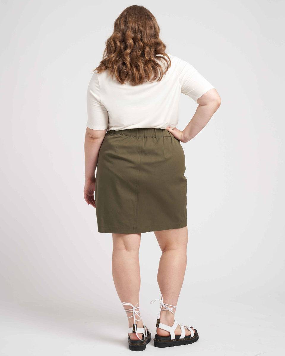 Harper Stretch Cotton Twill Cargo Skirt - Ivy Zoom image 4
