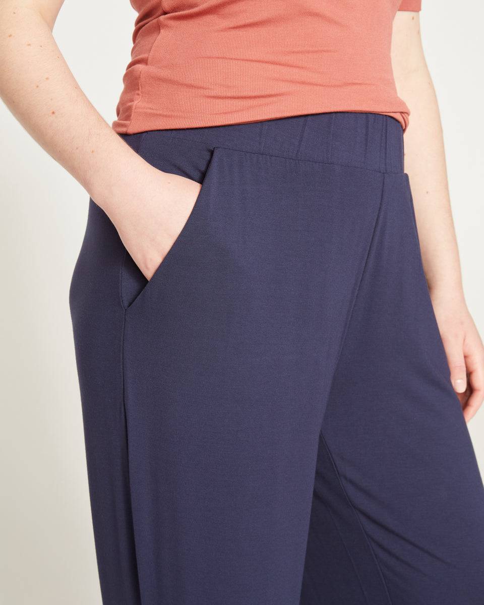 Pull-On Jersey Pants - Navy Zoom image 1
