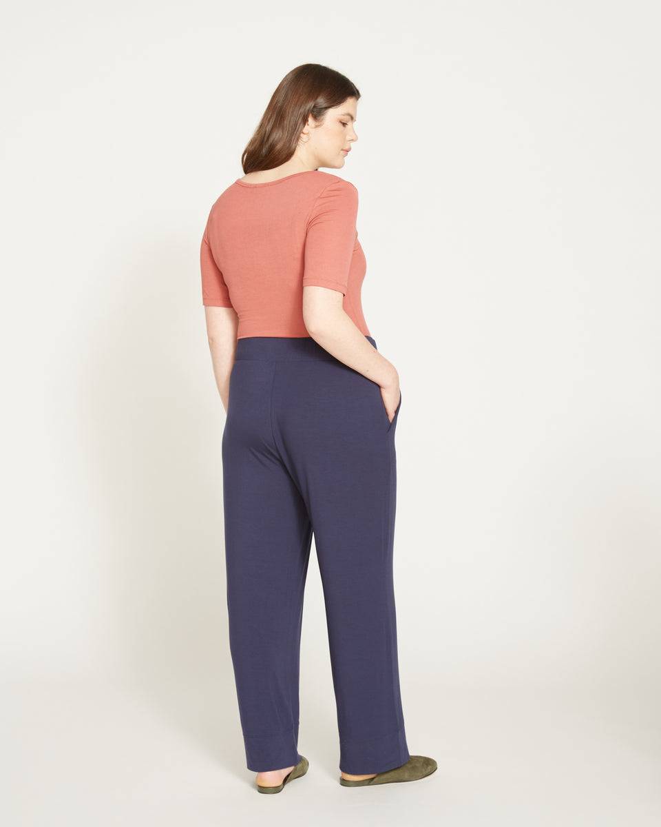 Pull-On Jersey Pants - Navy Zoom image 3