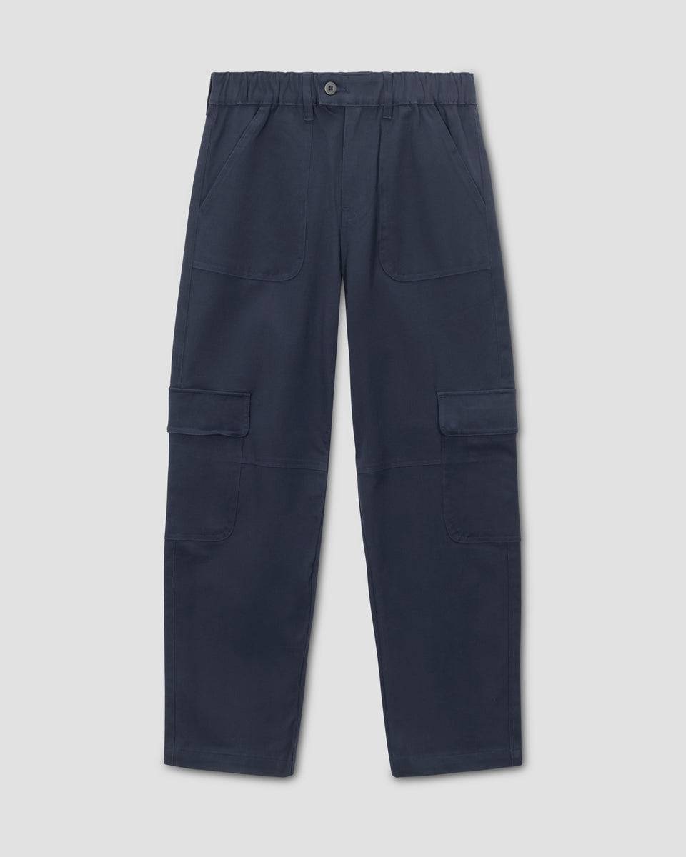Karlee Stretch Cotton Twill Cargo Pants - Navy Zoom image 2