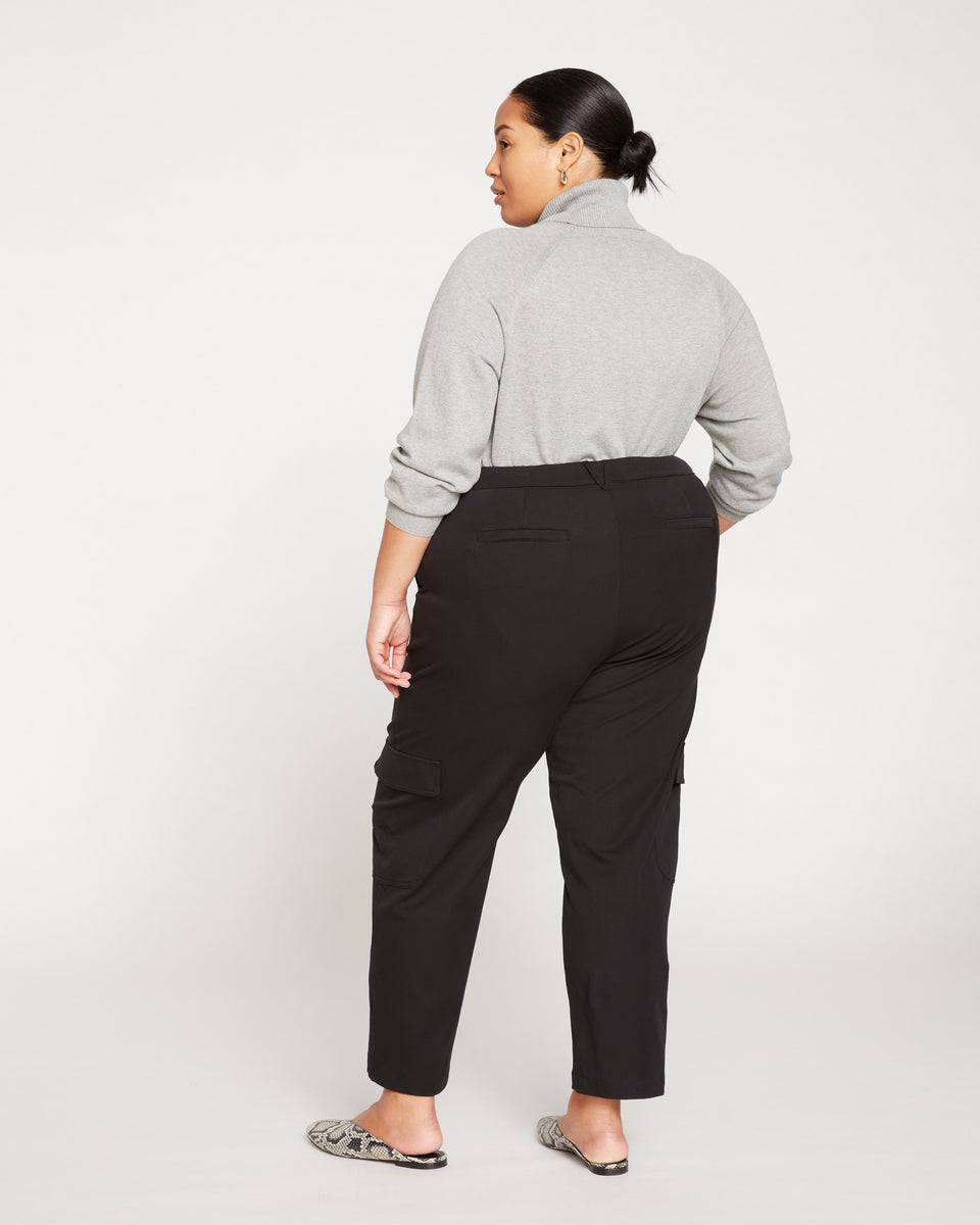 Karlee Stretch Cotton Twill Cargo Pants - Black Zoom image 4