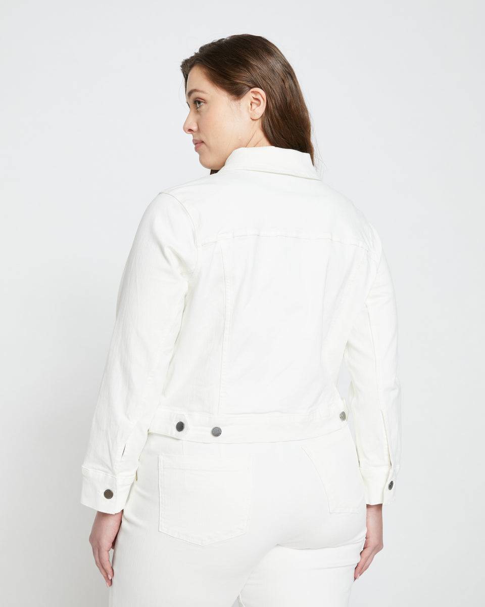 Kelsey Denim Jacket - White Zoom image 3