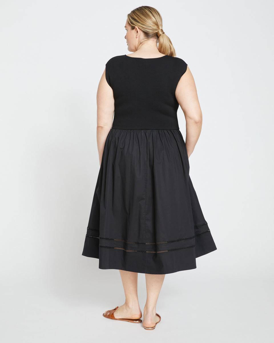 Chloe Combo Dress - Black Zoom image 3