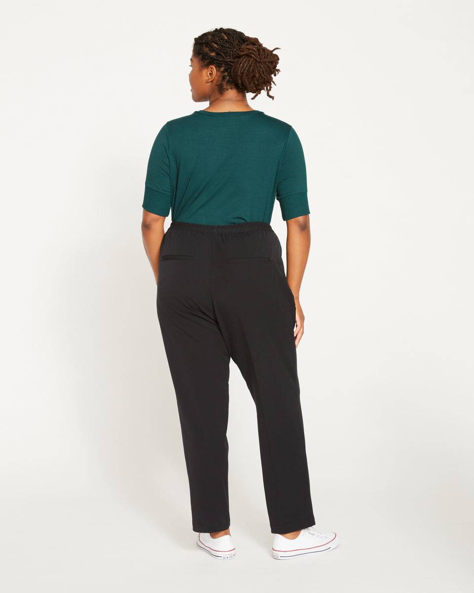 All Day Pull On Cigarette Pants - Black Zoom image 3
