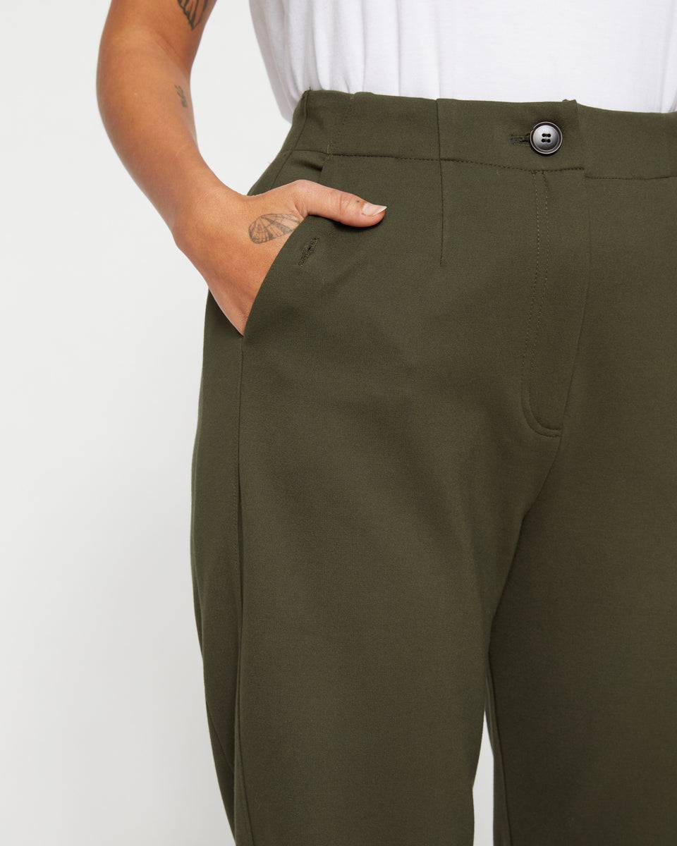 Audrey Tailored Ponte Pants - Haricot Vert Zoom image 1