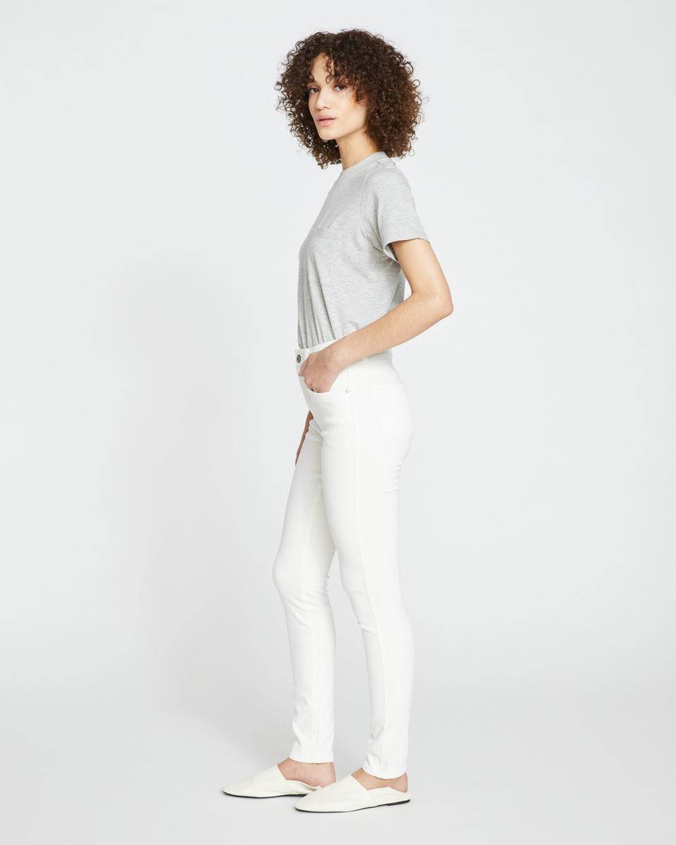 Seine High Rise Skinny Jeans 32 Inch - White Zoom image 3