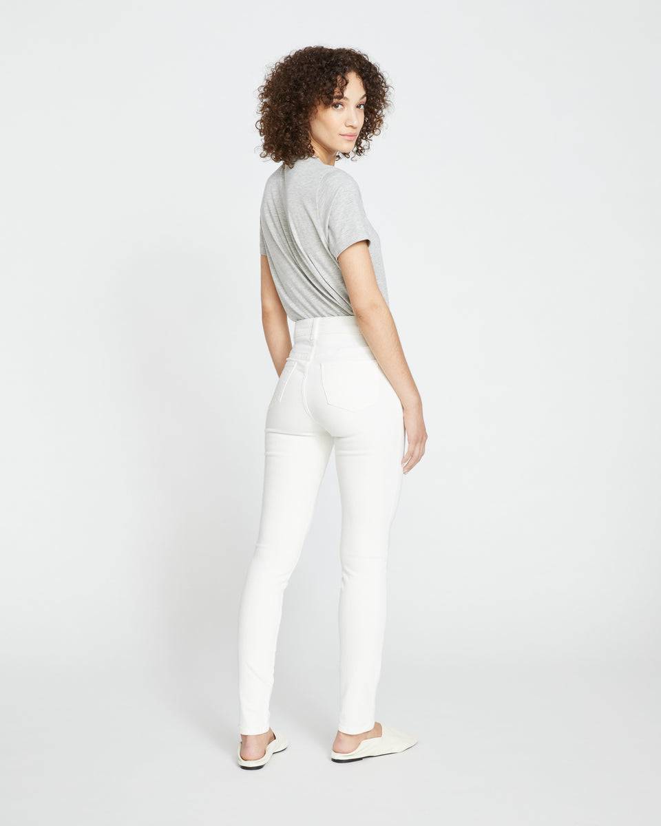 Seine High Rise Skinny Jeans 32 Inch - White Zoom image 4
