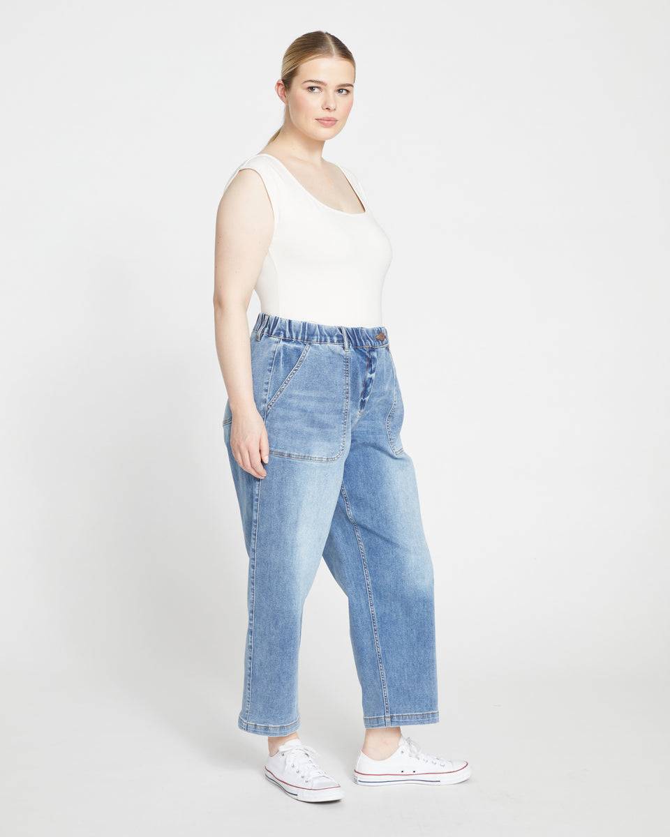 Karlee High Rise Tapered Jeans - Aged Atlantic Blue Zoom image 3