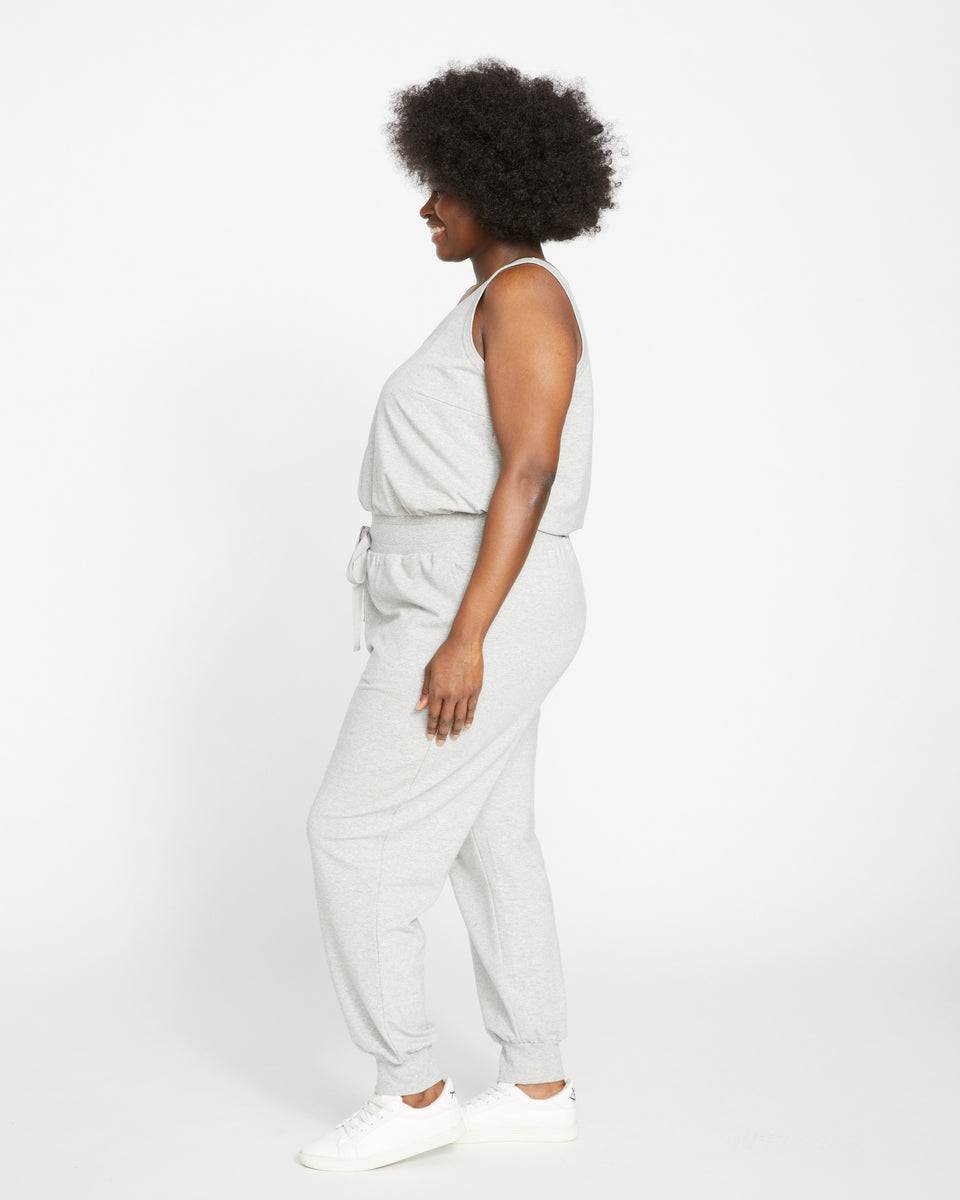 Superfine French Terry Jumpsuit - Heather Grey Zoom image 2