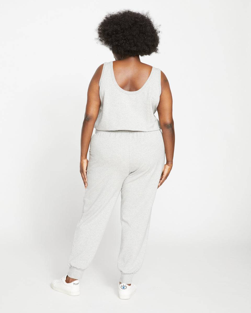 Superfine French Terry Jumpsuit - Heather Grey Zoom image 3
