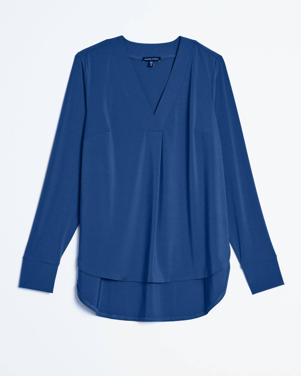 Swoop High-Low Jersey Tunic - True Blue Zoom image 1