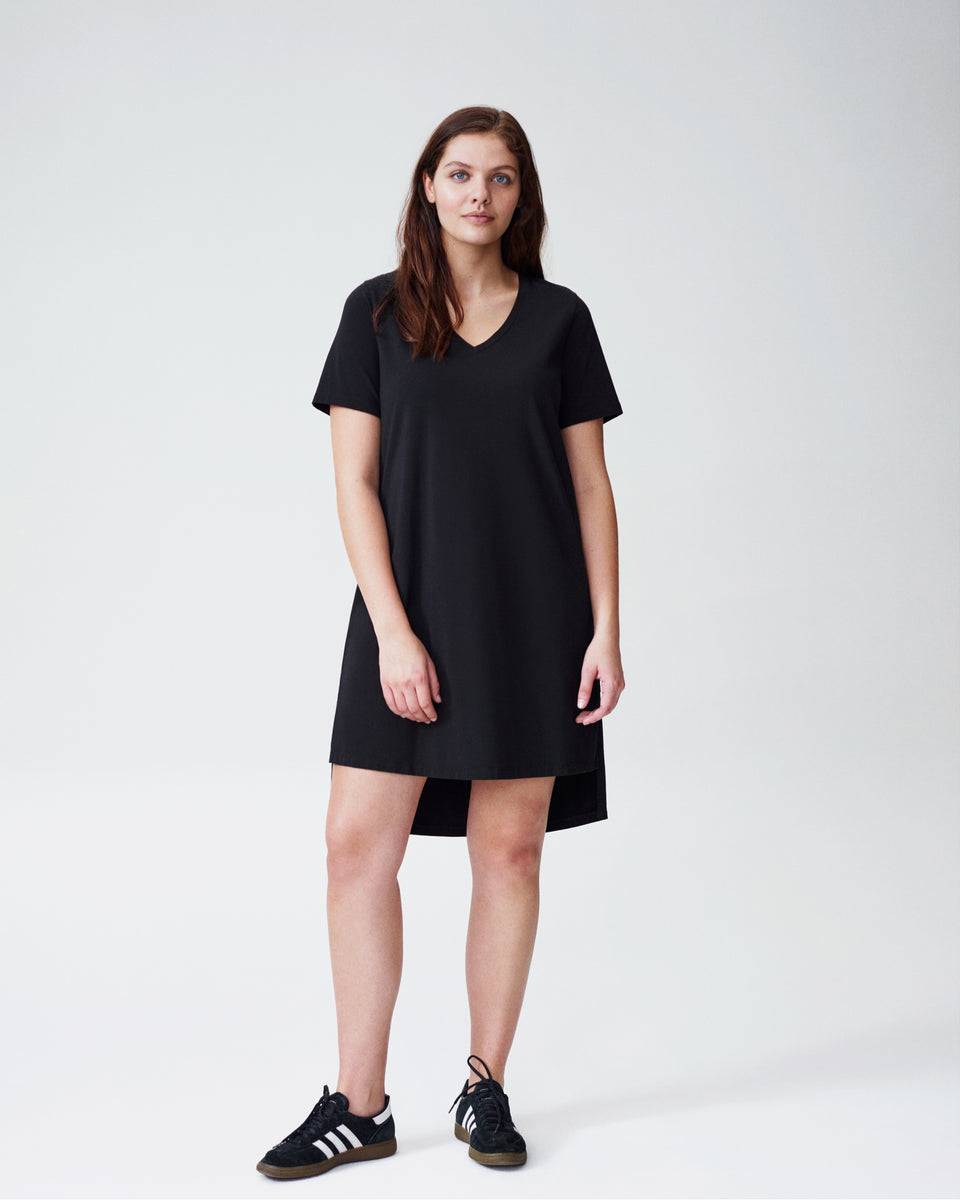 Tesino Washed Jersey Dress - Black