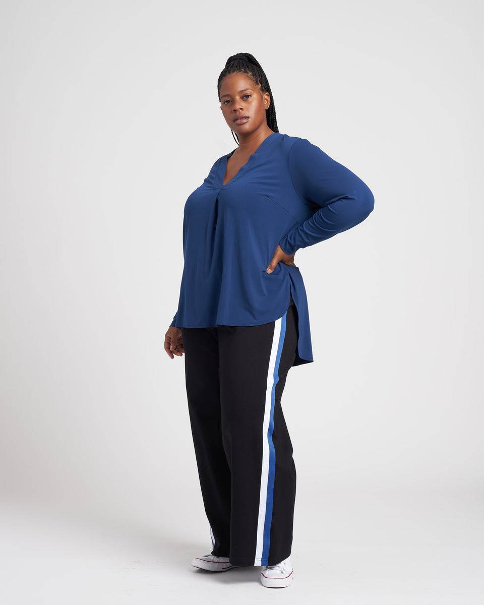 Swoop High-Low Jersey Tunic - True Blue Zoom image 2