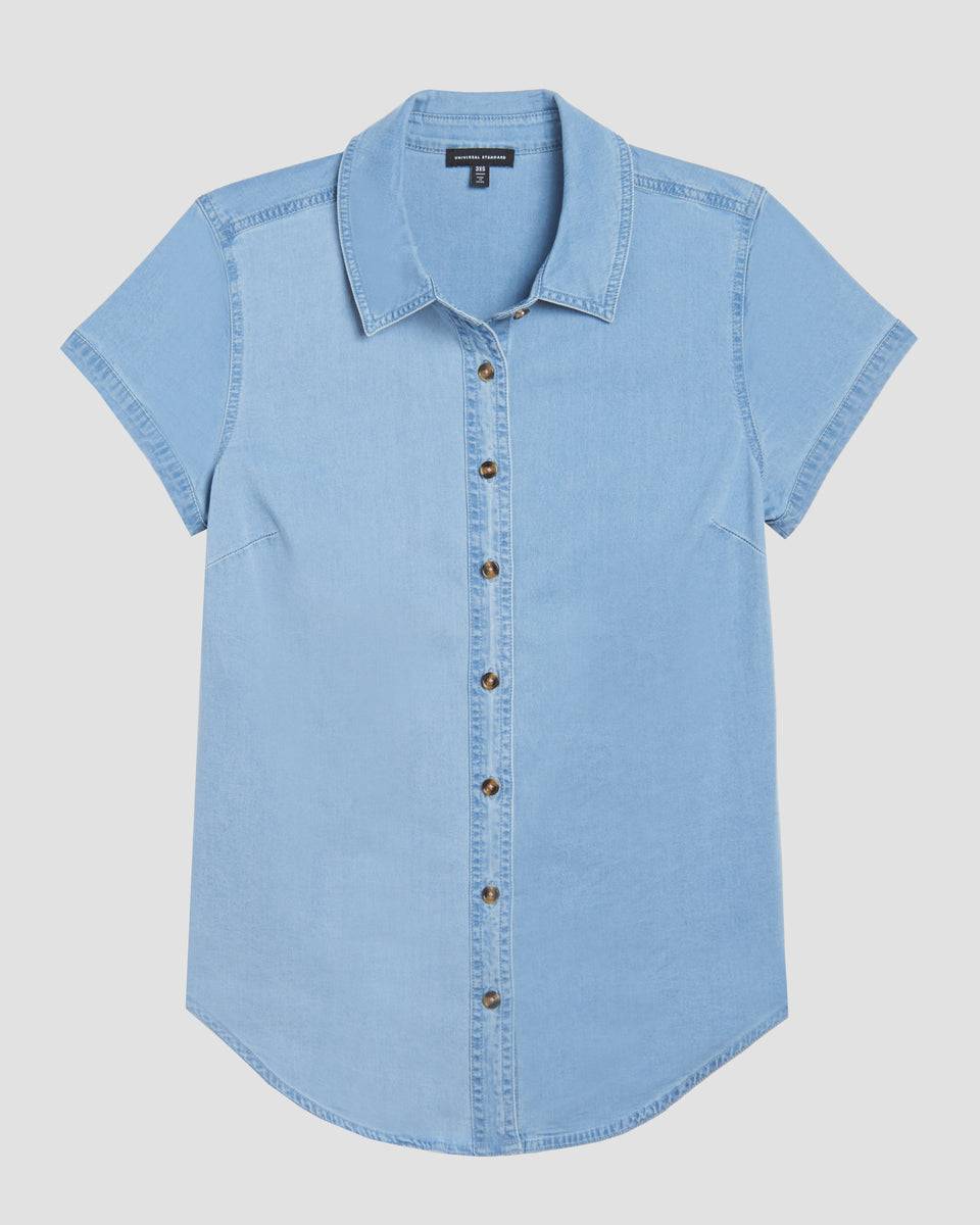 Forever Denim Short Sleeve Shirt - Chambray Blue Zoom image 1