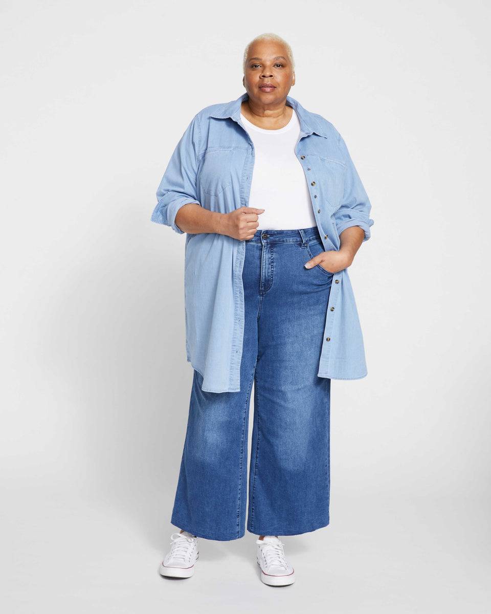 Jackie High Rise Cropped Jeans - True Blue Wash Zoom image 0