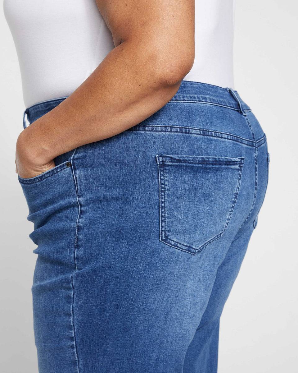 Jackie High Rise Cropped Jeans - True Blue Wash Zoom image 1