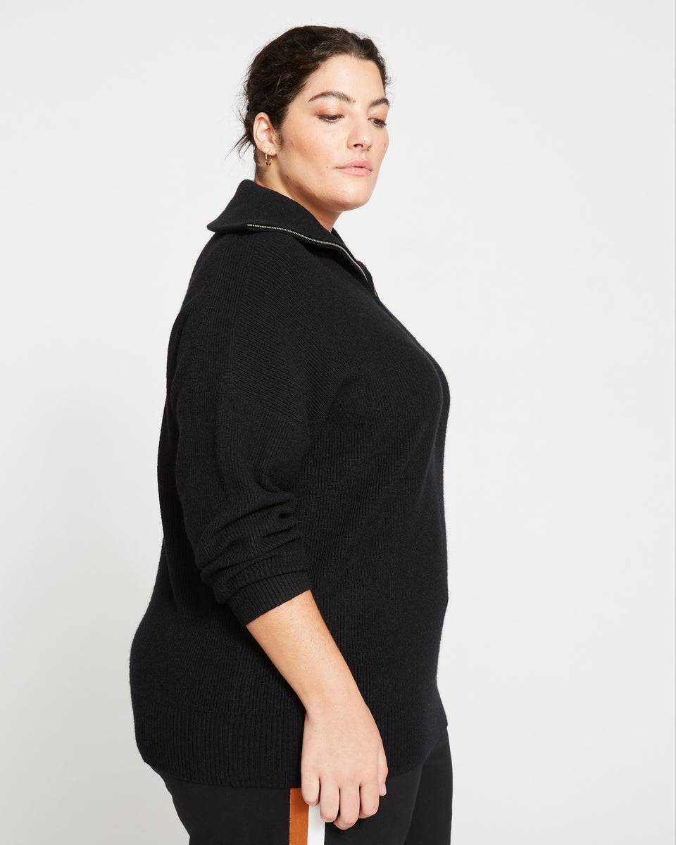 Blanket Half-Zip Sweater - Black Zoom image 2