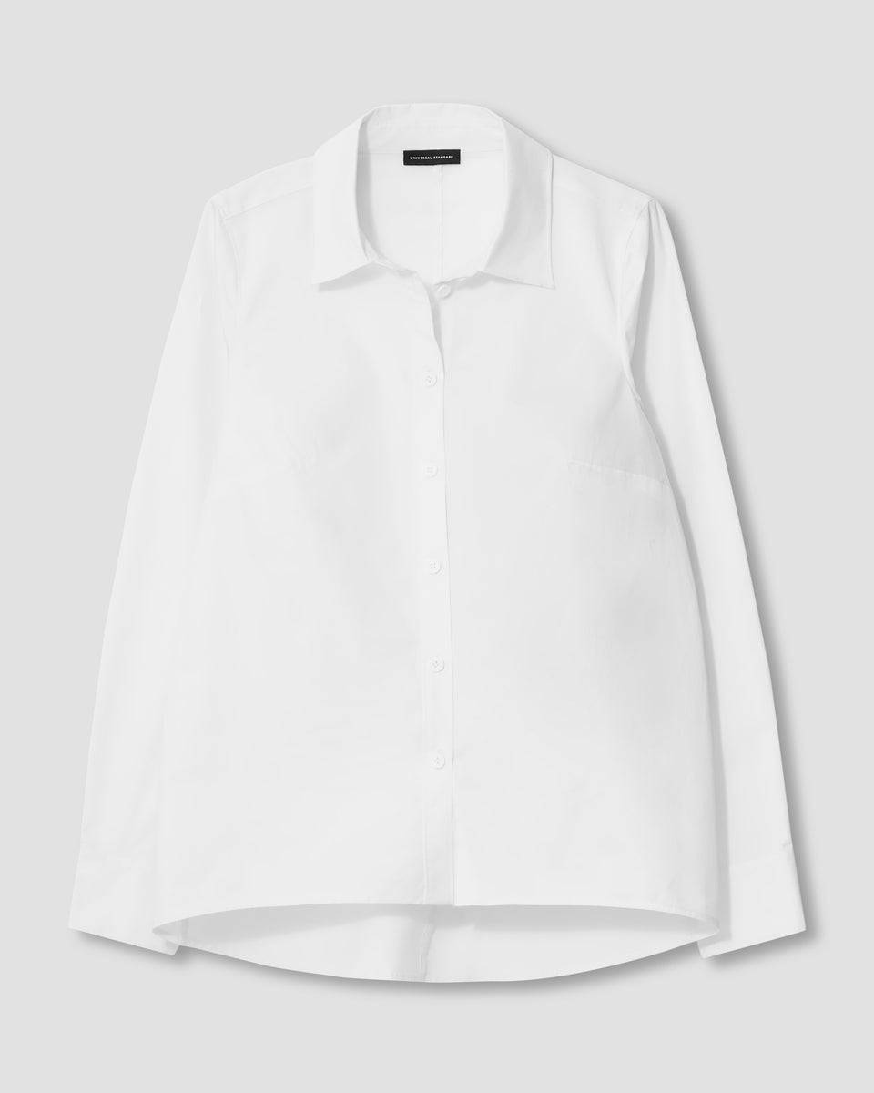 Canna Hi-Low Shirt - White Zoom image 1