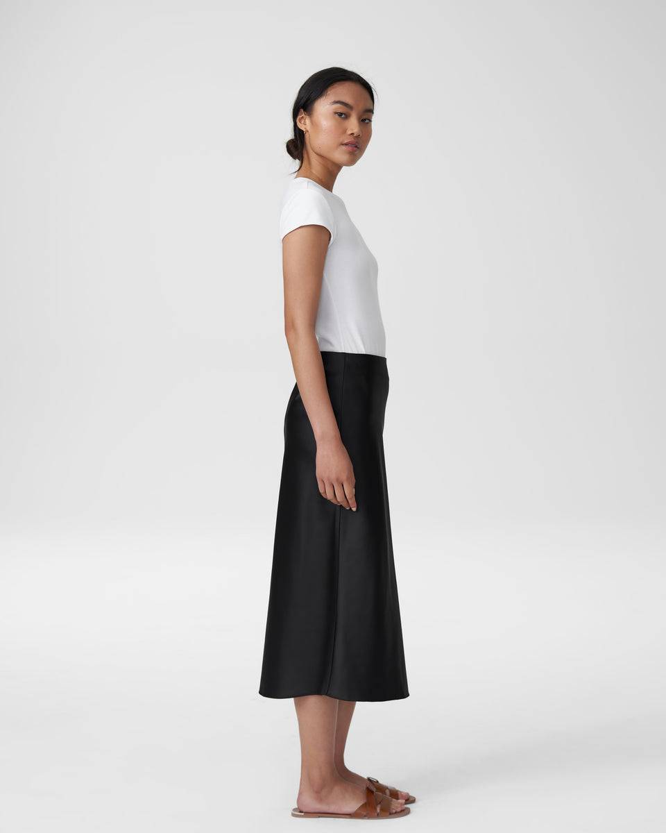 CeeCee Midi Bias Skirt - Black Zoom image 2