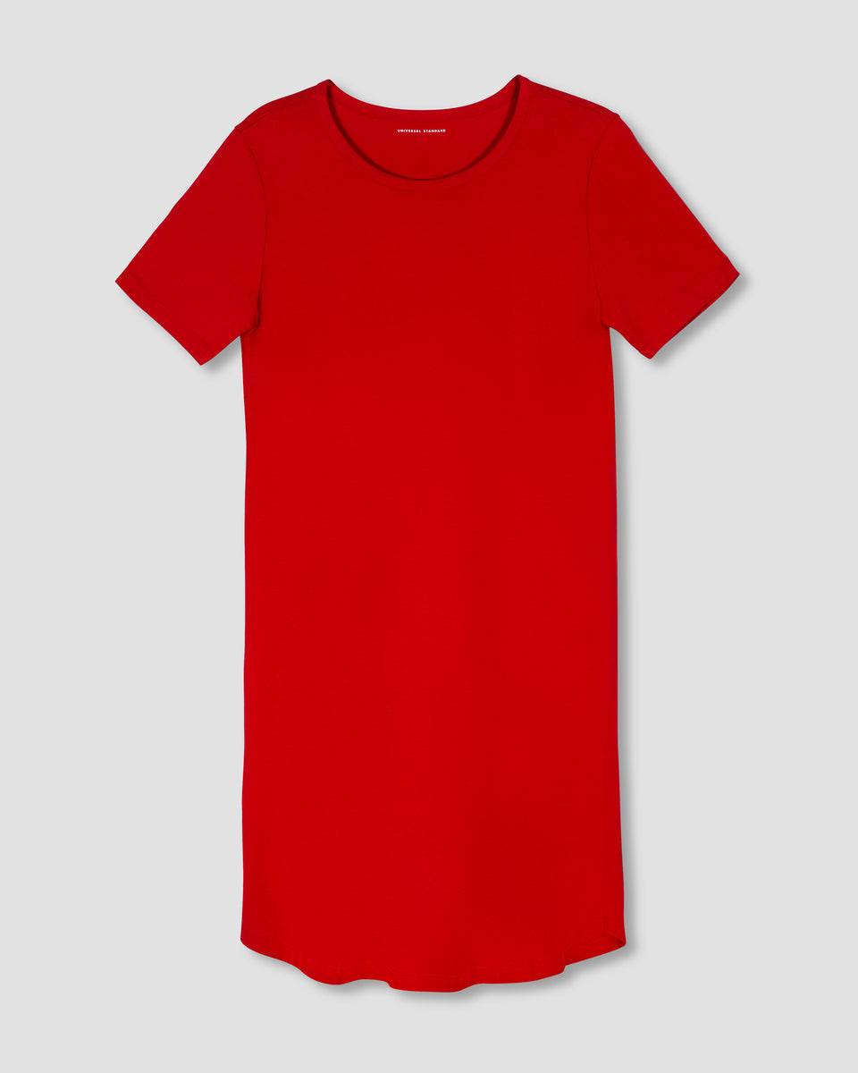 Halie T-Shirt Dress - Red Zoom image 1