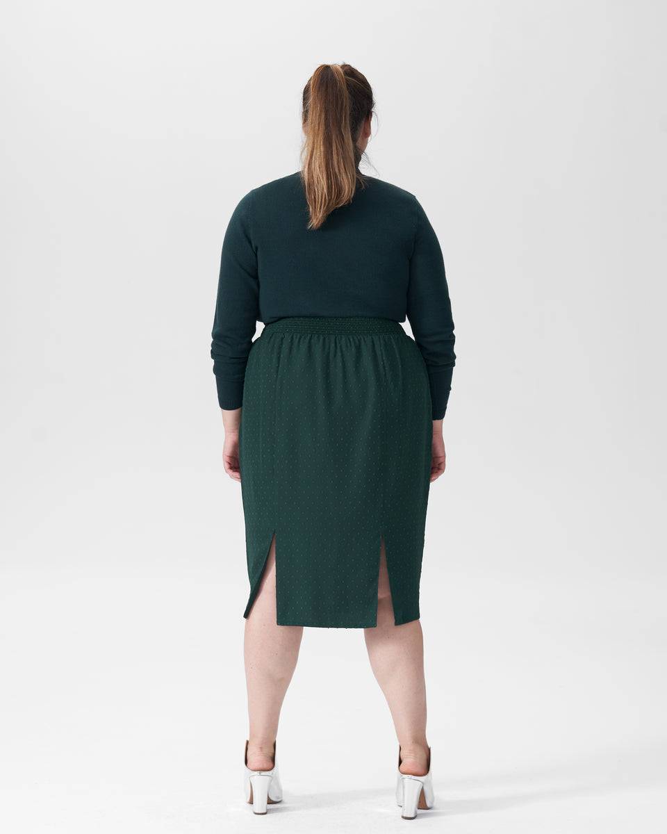 Blair Swiss Dot Chiffon Skirt - Forest Green Zoom image 3
