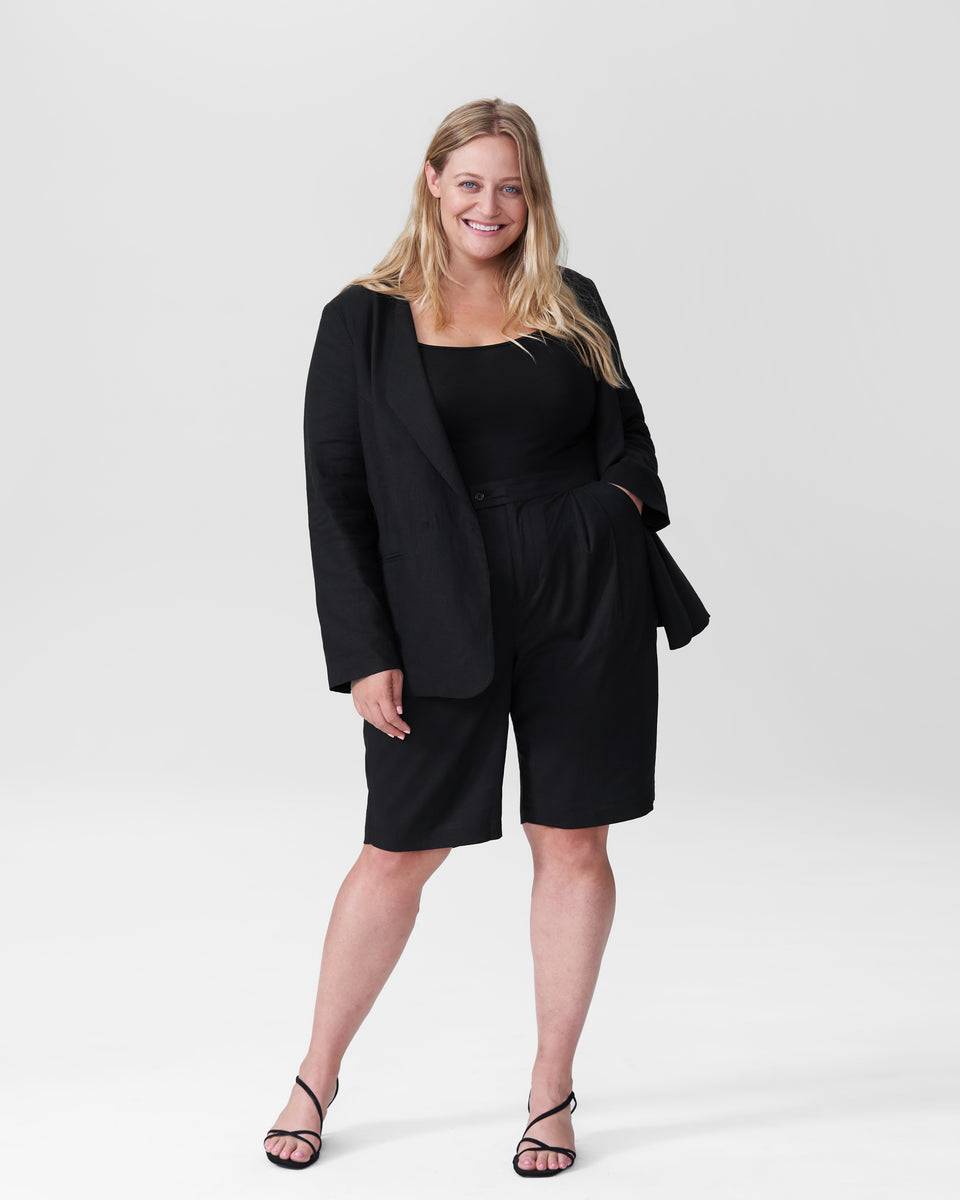 Paloma Linen Shorts - Black Zoom image 5