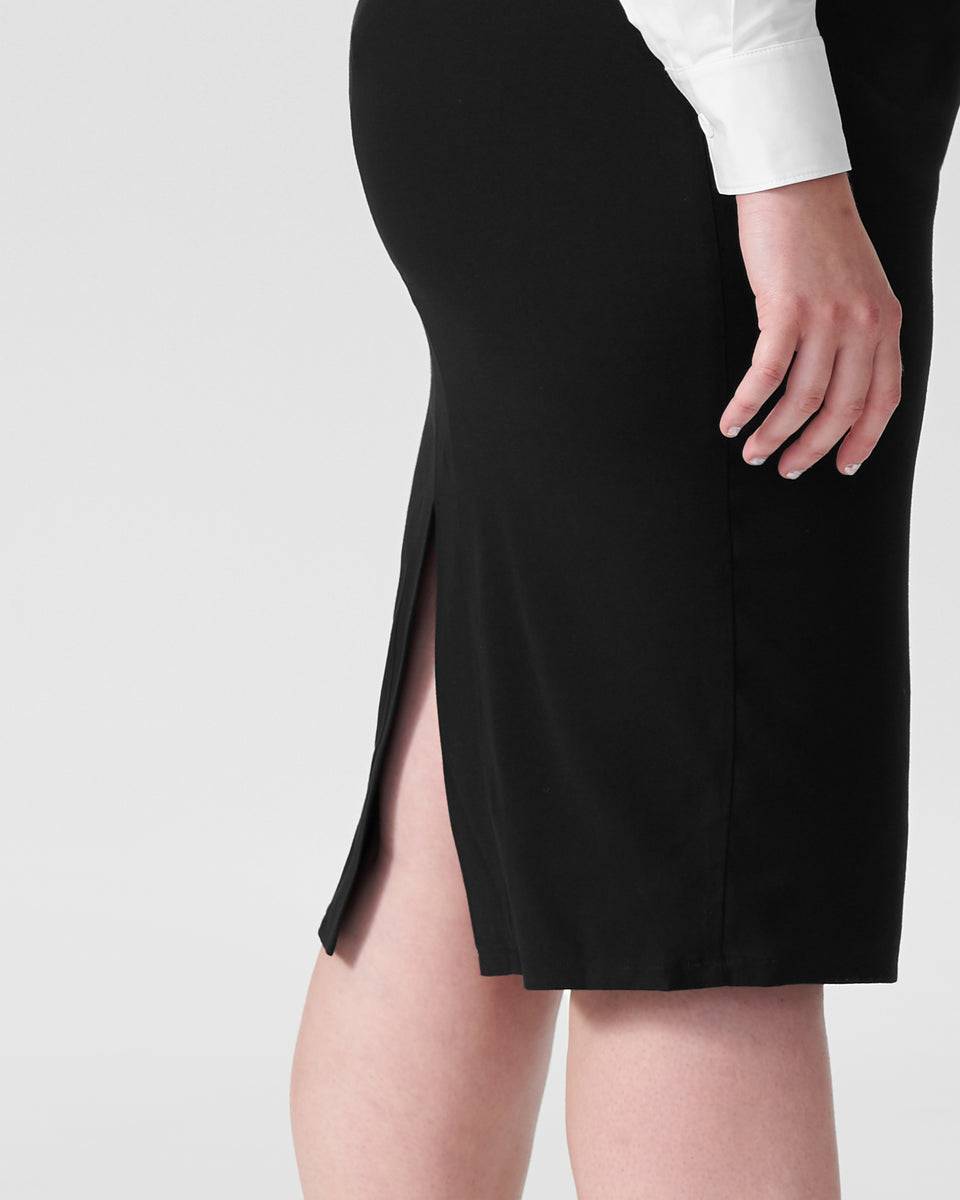 Lynn Luxe Twill Pencil Skirt - Black Zoom image 4