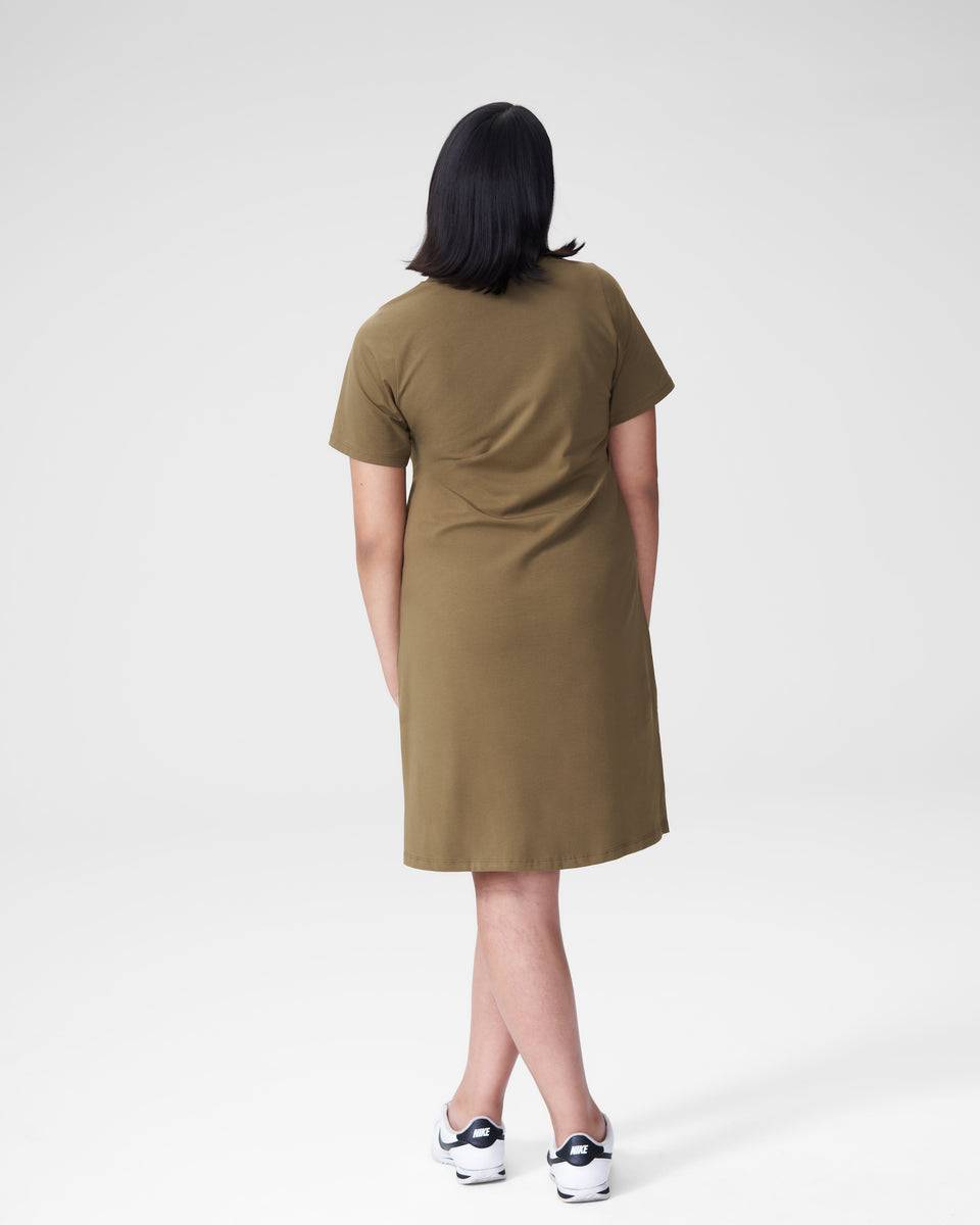 Tesino Washed Jersey Dress - Olive Zoom image 5