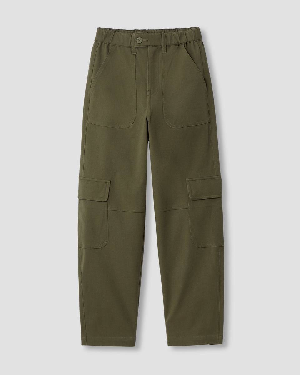 Karlee Stretch Cotton Twill Cargo Pants - Ivy Zoom image 2