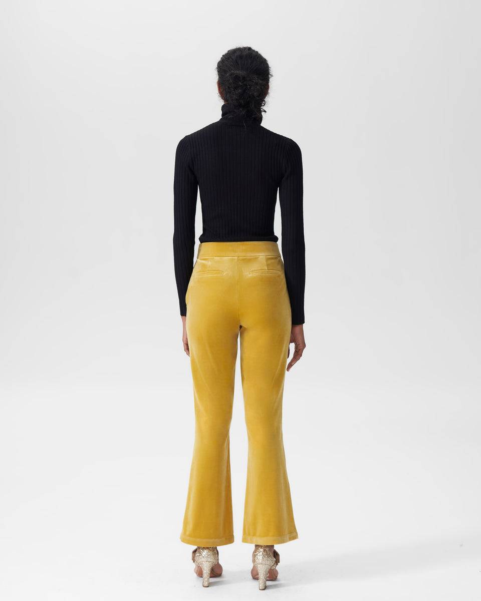 Farrah Velvet Pants - Gold Zoom image 4