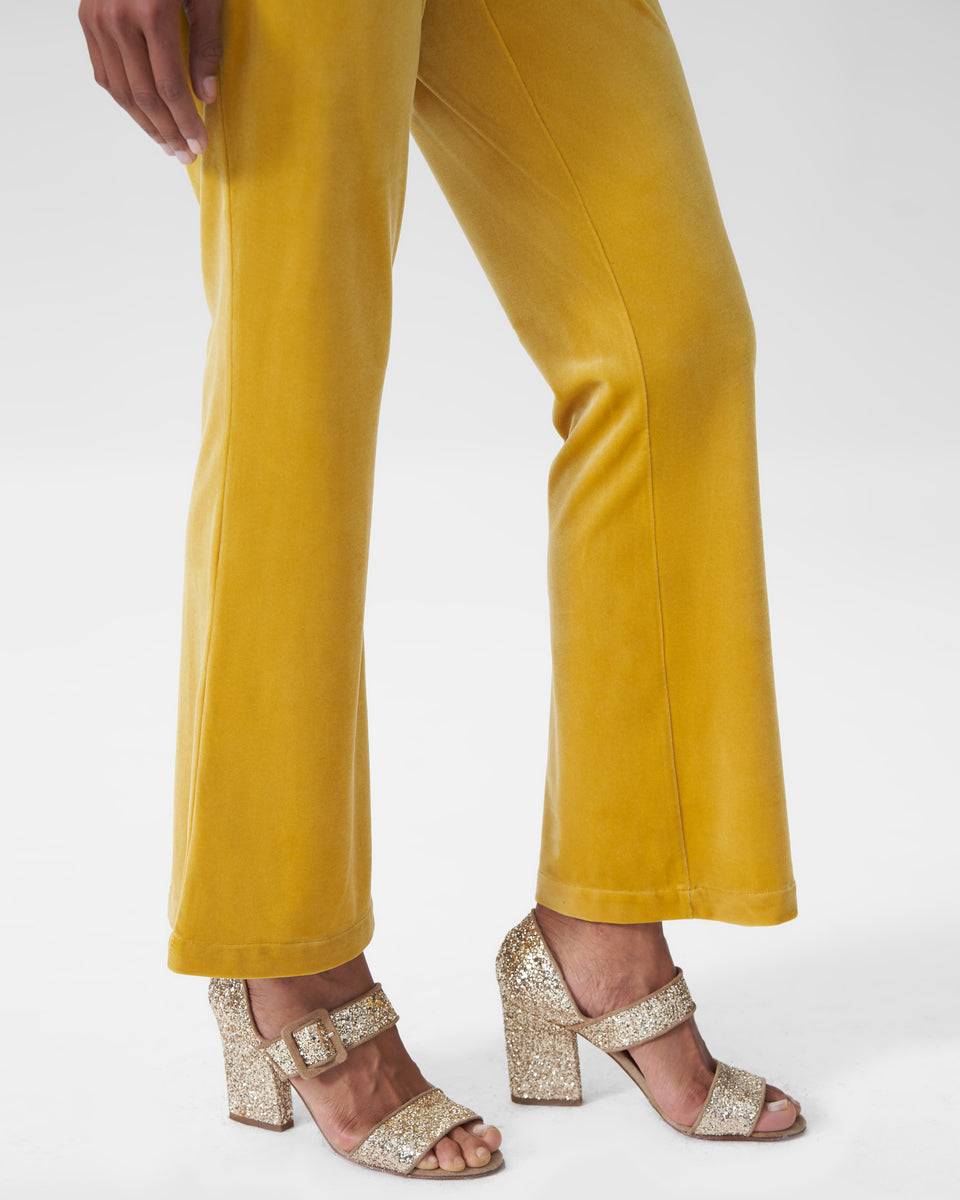 Farrah Velvet Pants - Gold Zoom image 5