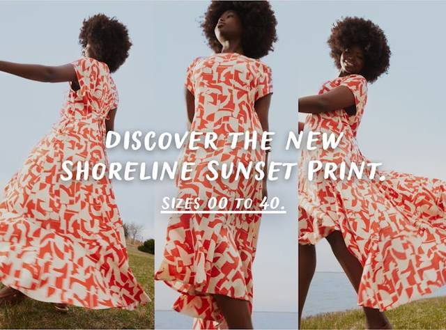 the linen collection shoreline sunset print
