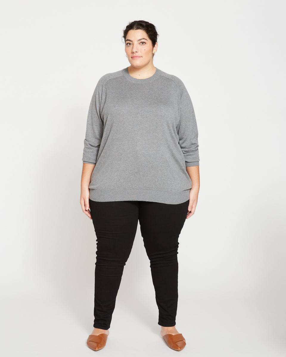 Eco Relaxed Core Sweater - Heather Slate | Universal Standard